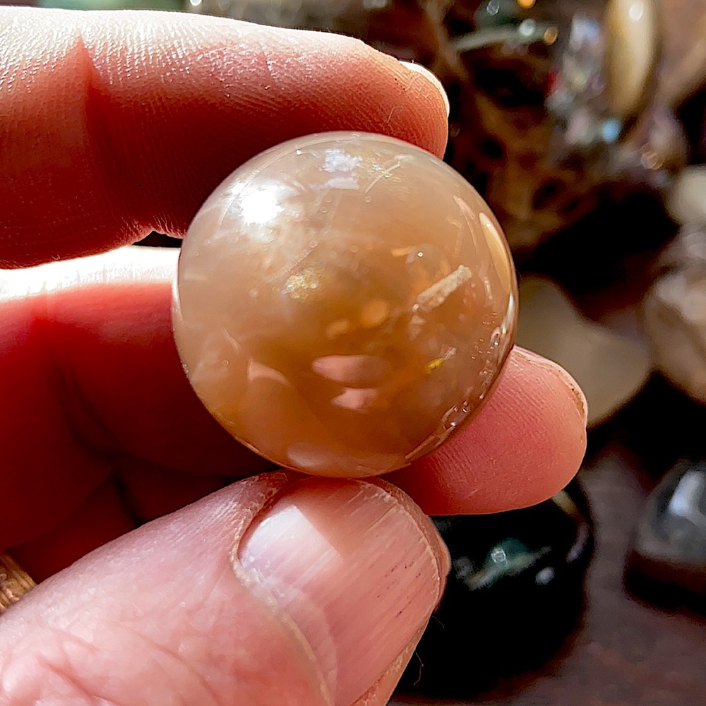 Sunstone Crystal Mini Sphere With Flash! Video